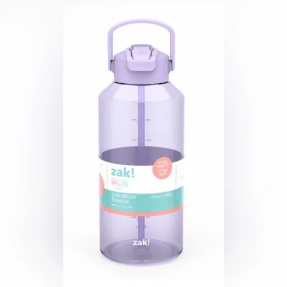 Zak! Lavender Liberty Manual Straw Bottle 64 Oz - Picture 1 of 5